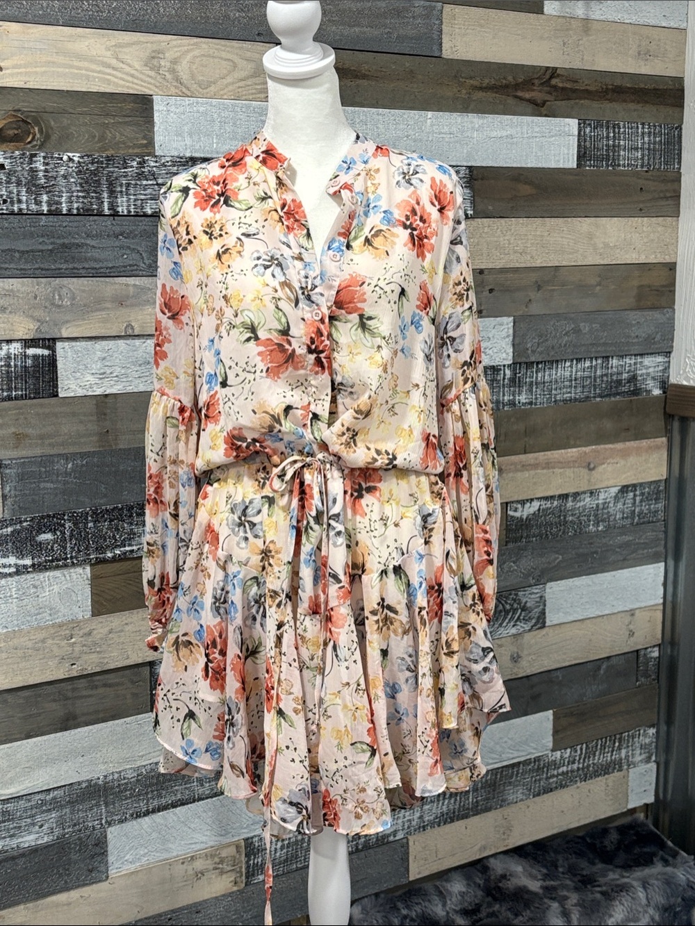 Vici floral peach dress